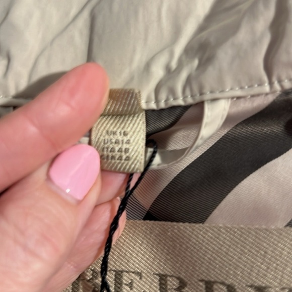 NWT Burberry Brit W. CHARSTONE45 Nova Check Logo WINDBREAKER Trench Coat 14 - Picture 10 of 15